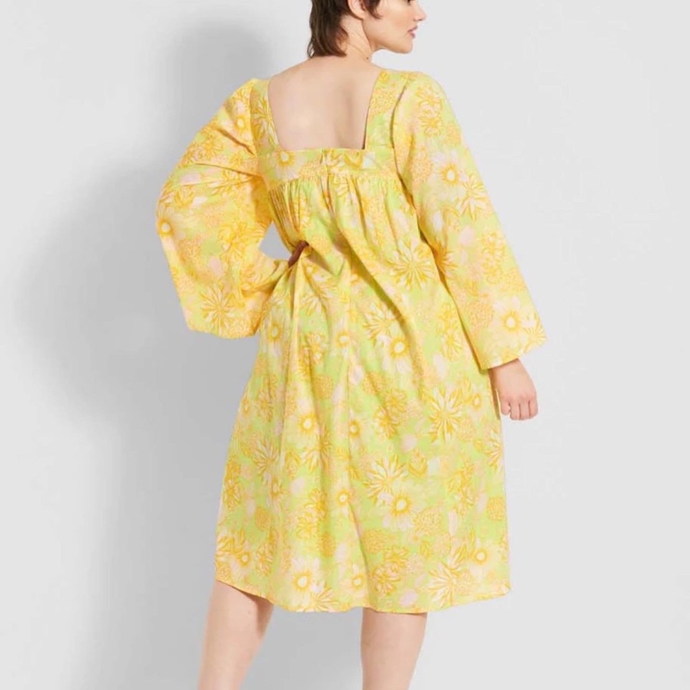🌼NWT HIGH END MODCLOTH LINE MOD HIPPIE COTTON BOHO FLORAL 1960’s DRESS SIZE 1X - Picture 7 of 11